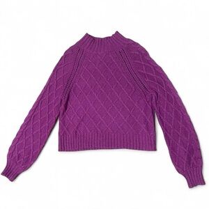 NWT AE Purple Cable Knit Sweater